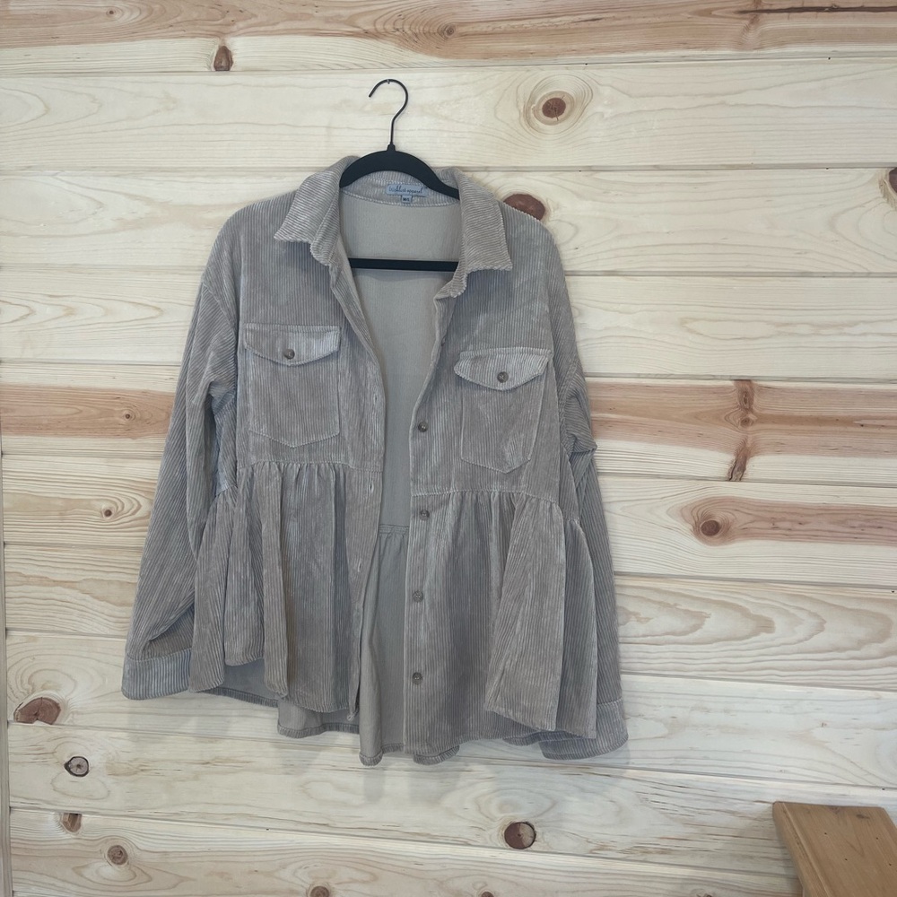Corduroy Peplum Shirt Wishlist Apparel